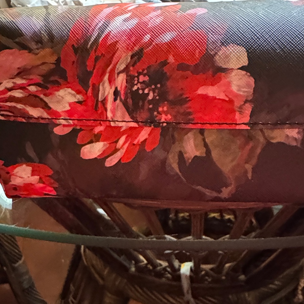 Trina Turk Red and Black Floral Cosmetic Bag - Picture 5 of 6